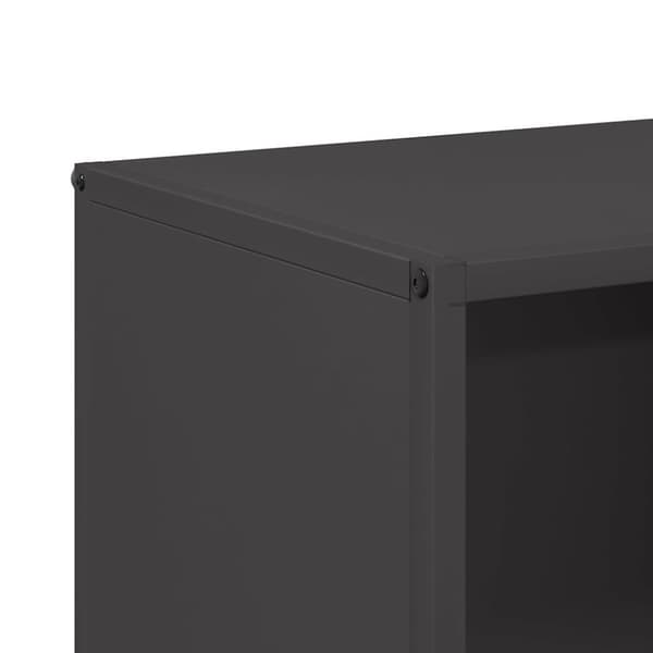 vidaXL Vedställ svart 40x30x75 cm kallvalsat stål