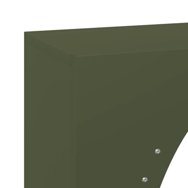 vidaXL Vedstativ olivengrønn 50x23x100 cm kaldvalset stål