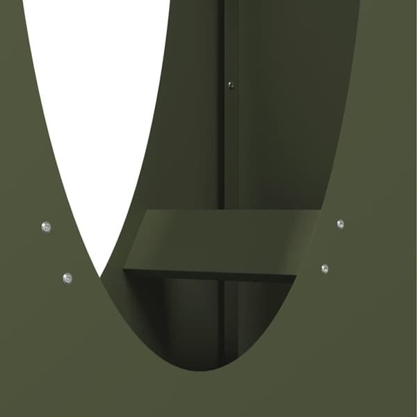 vidaXL Vedstativ olivengrønn 50x23x100 cm kaldvalset stål