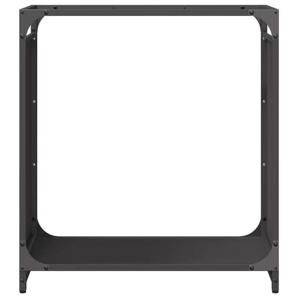 vidaXL Vedstativ svart 60x28x65 cm kaldvalset stål