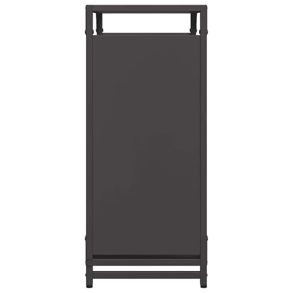 vidaXL Vedstativ svart 60x28x65 cm kaldvalset stål