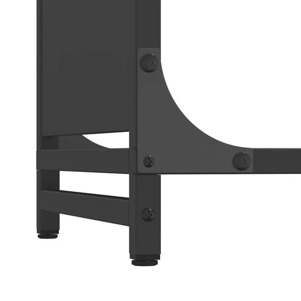vidaXL Vedstativ svart 60x28x65 cm kaldvalset stål