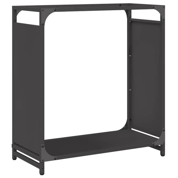 vidaXL Vedstativ svart 60x28x65 cm kaldvalset stål