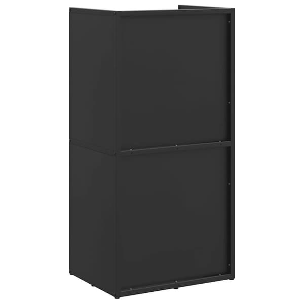 vidaXL Vedställ svart 40x30x80 cm kallvalsat stål