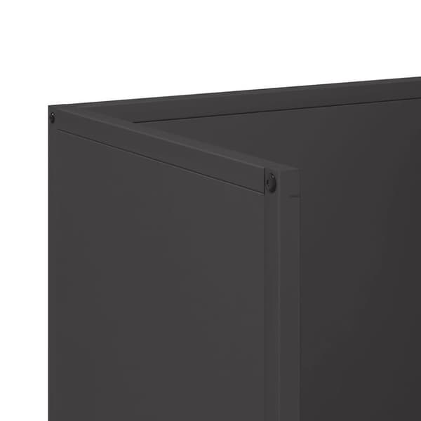 vidaXL Vedställ svart 40x30x80 cm kallvalsat stål