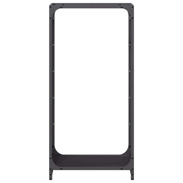 vidaXL Vedställ svart 44x28x90 cm kallvalsat stål