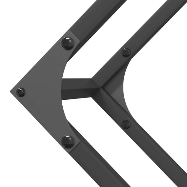 vidaXL Polttopuuteline Musta 100x25x100 cm Kylmävalssattua terästä