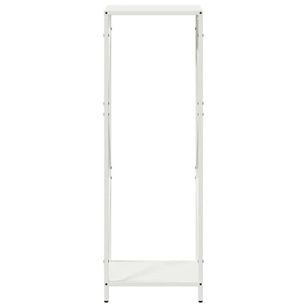 vidaXL Polttopuuteline Valkoinen 34x25x100 cm Kylmävalssattua terästä