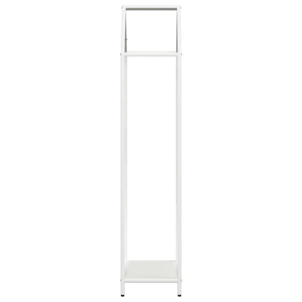 vidaXL brændestativ 40x25x120 cm koldvalset stål hvid
