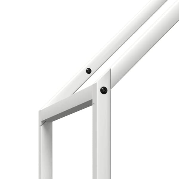vidaXL brændestativ 40x25x120 cm koldvalset stål hvid