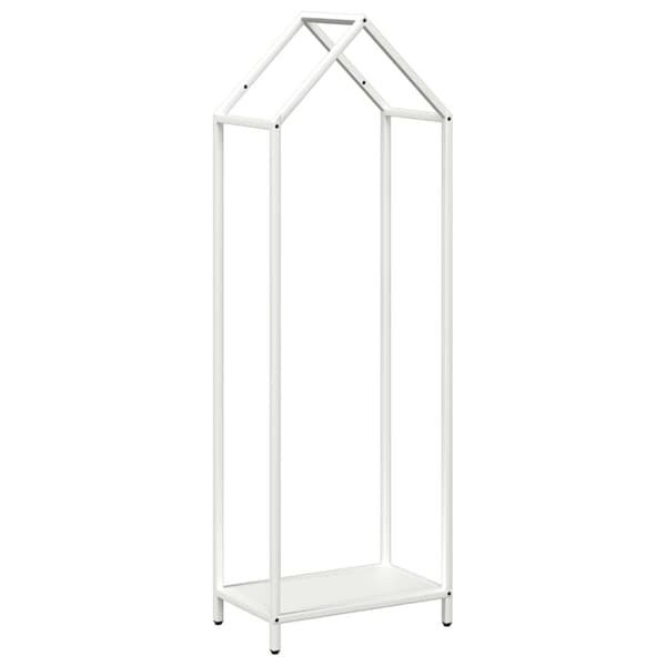 vidaXL Polttopuuteline Valkoinen 40x25x120 cm Kylmävalssattua terästä