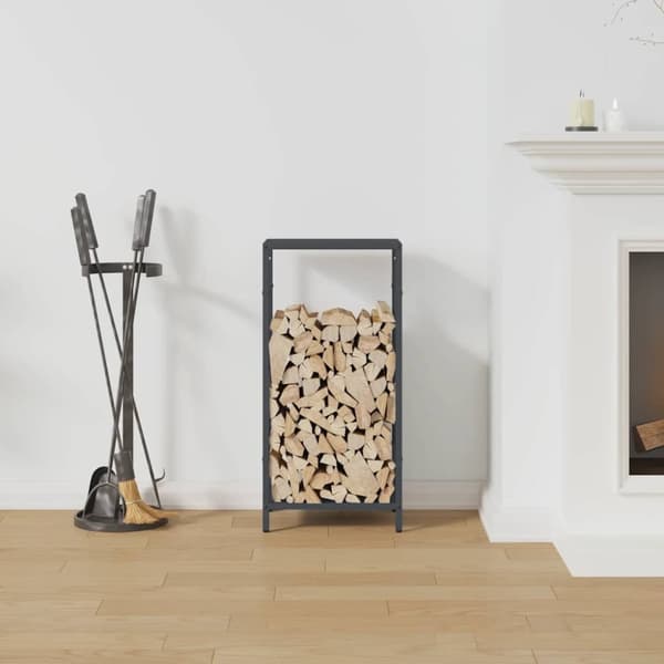 vidaXL Polttopuut Antrasiitti 34x25x70 cm Kylmävalssattu teräs