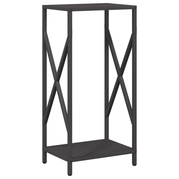 vidaXL Polttopuuteline Musta 34x25x70 cm Kylmävalssattua terästä