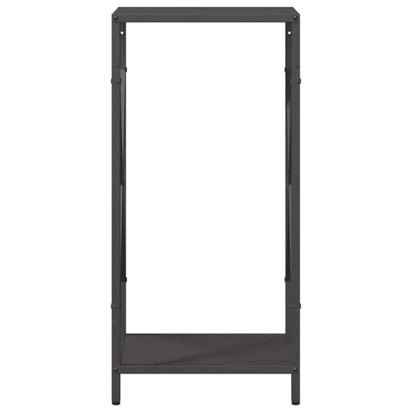 vidaXL Polttopuuteline Musta 34x25x70 cm Kylmävalssattua terästä