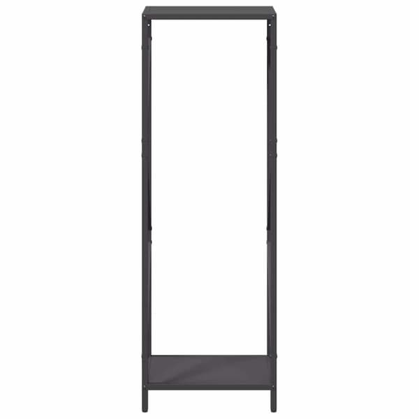 vidaXL Polttopuuteline Musta 34x25x100 cm Kylmävalssattua terästä