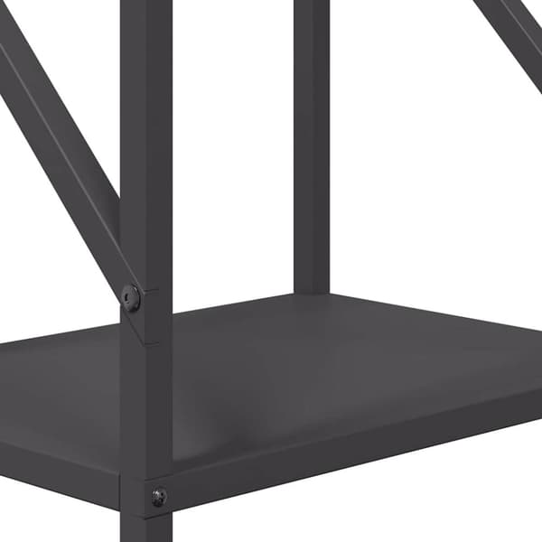 vidaXL Polttopuuteline Musta 34x25x100 cm Kylmävalssattua terästä