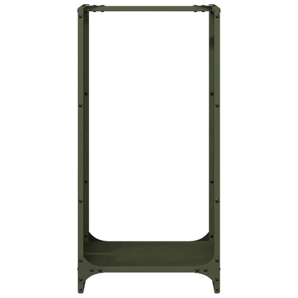 vidaXL Vedstativ olivengrønn 40x30x80 cm kaldvalset stål