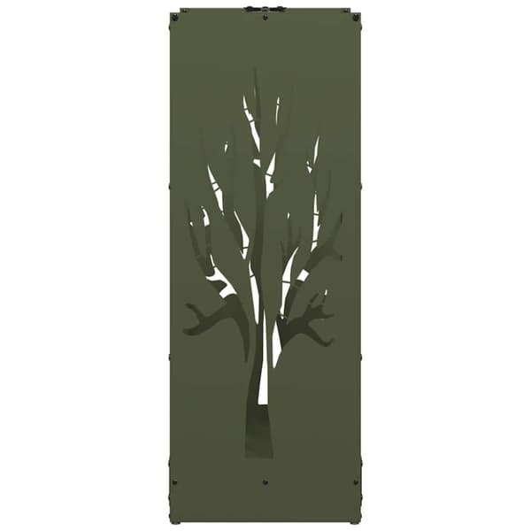 vidaXL Vedställ olivgrön 40x30x80 cm kallvalsat stål