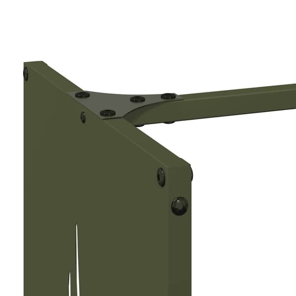 vidaXL Vedställ olivgrön 40x30x80 cm kallvalsat stål