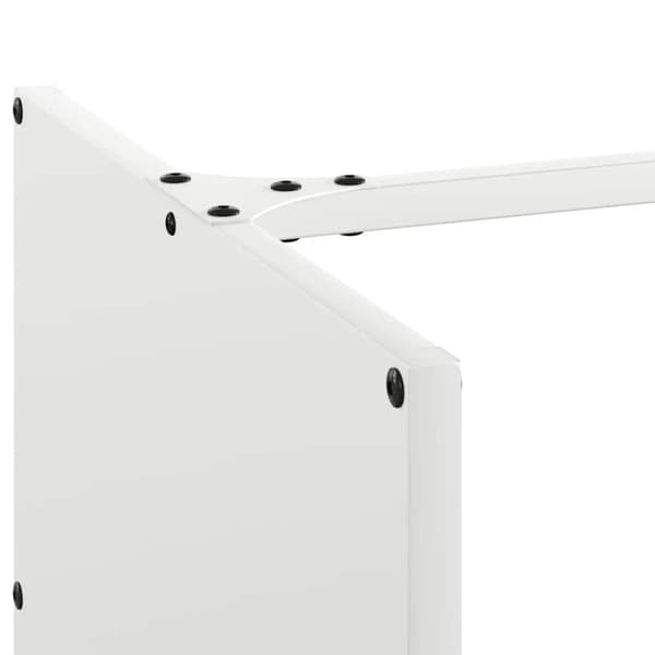 vidaXL Vedstativ hvit 40x40x40 cm kaldvalset stål