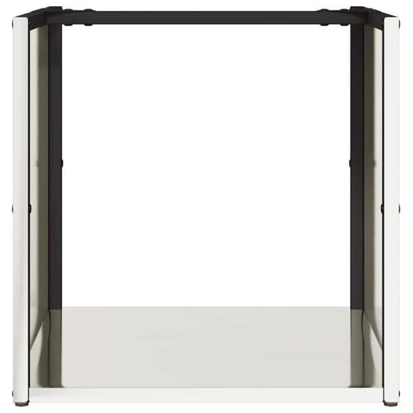 vidaXL Vedstativ 40x40x40 cm rustfritt stål