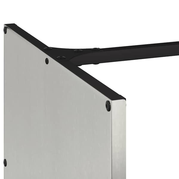 vidaXL Vedstativ 40x40x40 cm rustfritt stål