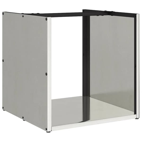 vidaXL Vedstativ 40x40x40 cm rustfritt stål