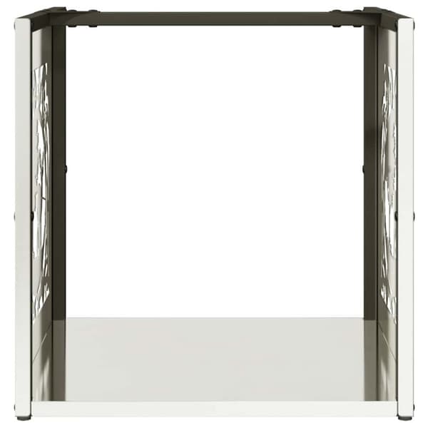 vidaXL Vedstativ 40x40x40 cm rustfritt stål