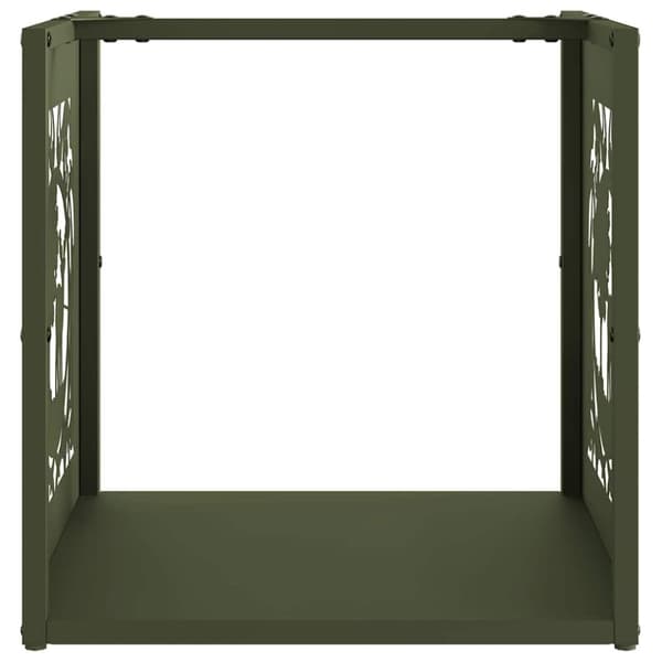 vidaXL Vedställ olivgrön 40x40x40 cm kallvalsat stål