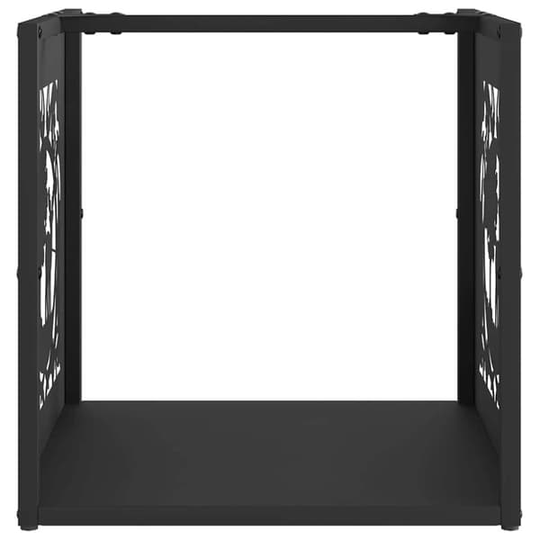 vidaXL Vedstativ svart 40x40x40 cm kaldvalset stål