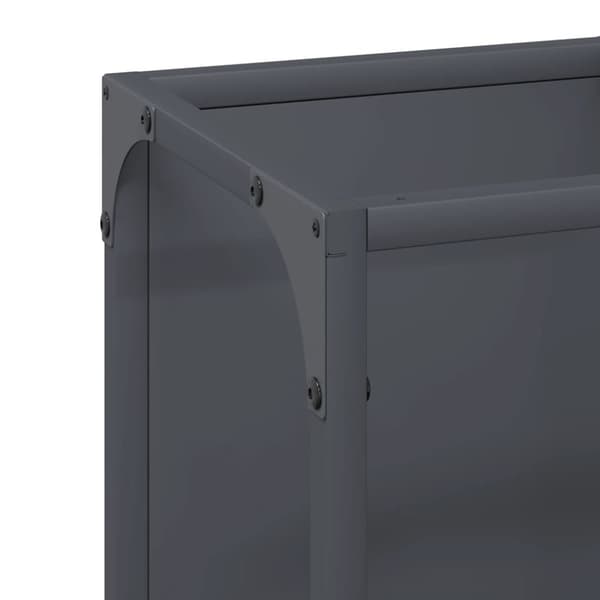 vidaXL Vedställ antracit 25x25x60 cm kallvalsat stål
