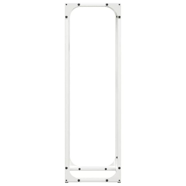 vidaXL Vedstativ hvit 25x25x80 cm kaldvalset stål