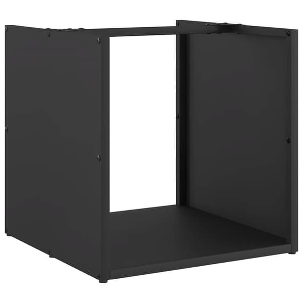 vidaXL Vedstativ svart 40x40x40 cm kaldvalset stål