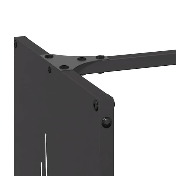 vidaXL Vedstativ svart 40x30x80 cm kaldvalset stål