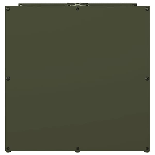 vidaXL Vedstativ olivengrønn 40x40x40 cm kaldvalset stål