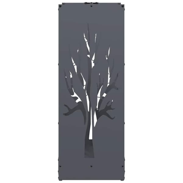 vidaXL Vedstativ antrasitt 40x30x80 cm kaldvalset stål