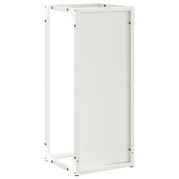 vidaXL Vedställ vit 25x25x60 cm kallvalsat stål