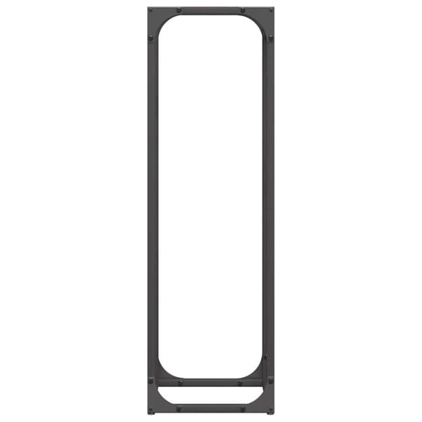 vidaXL Vedställ svart 25x25x80 cm kallvalsat stål