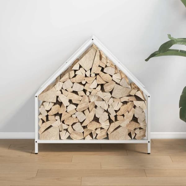 vidaXL Vedstativ svart 60x25x60 cm kaldvalset stål