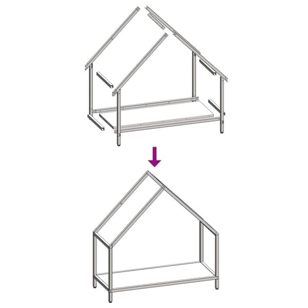 vidaXL Vedstativ svart 60x25x60 cm kaldvalset stål