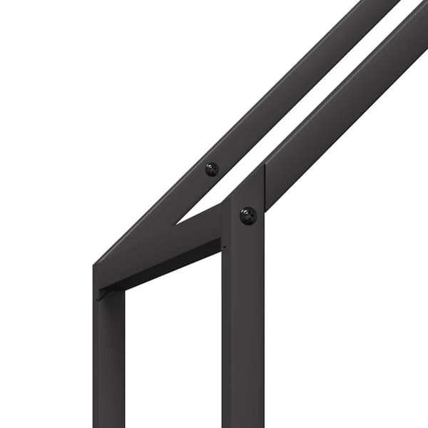 vidaXL Vedställ svart 40x25x120 cm kallvalsat stål