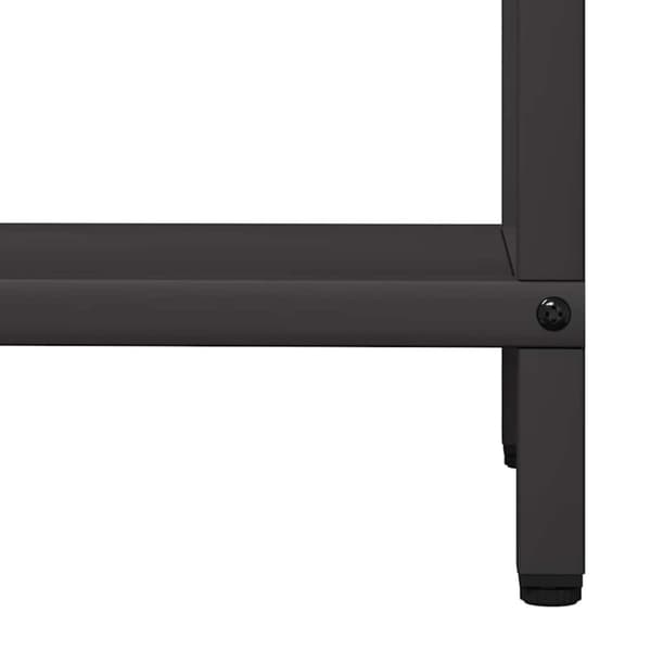 vidaXL Vedställ svart 40x25x120 cm kallvalsat stål