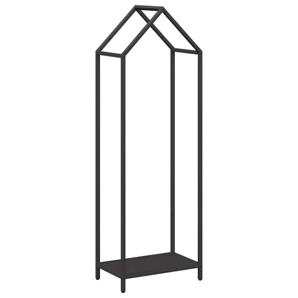 vidaXL Vedställ svart 40x25x120 cm kallvalsat stål