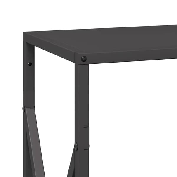 vidaXL Vedstativ svart 34x25x70 cm kaldvalset stål