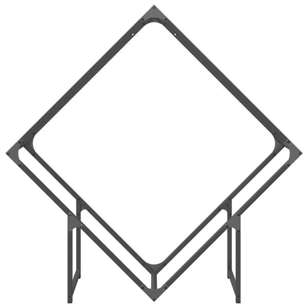 vidaXL Vedstativ svart 100x25x100 cm kaldvalset stål