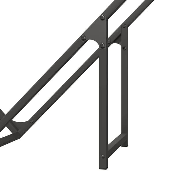 vidaXL Vedstativ svart 100x25x100 cm kaldvalset stål