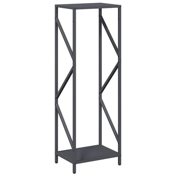 vidaXL Vedstativ antrasitt 34x25x100 cm kaldvalset stål