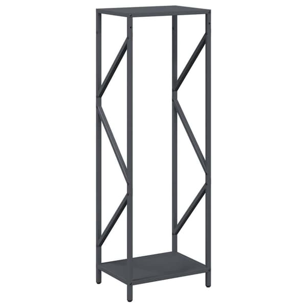vidaXL Vedstativ antrasitt 34x25x100 cm kaldvalset stål