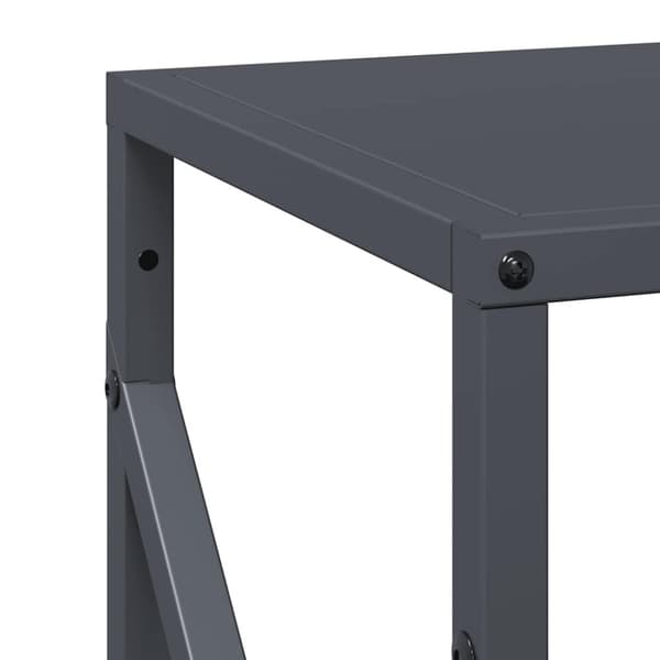 vidaXL Vedstativ antrasitt 34x25x100 cm kaldvalset stål