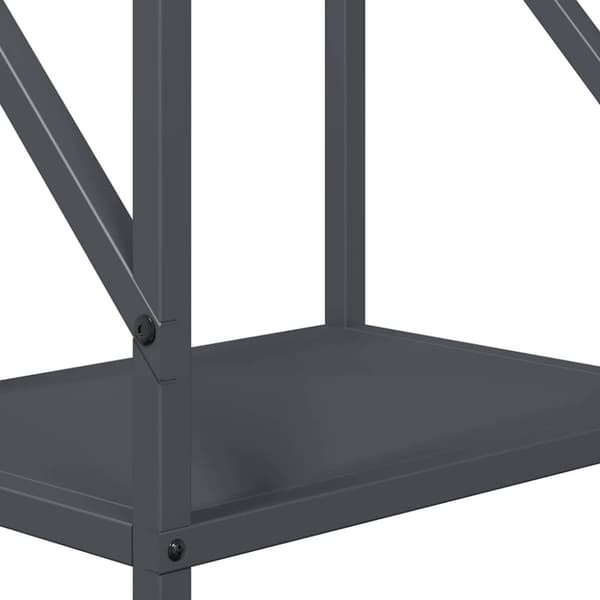 vidaXL Vedstativ antrasitt 34x25x100 cm kaldvalset stål